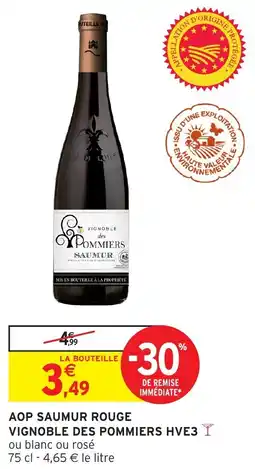 Intermarché Aop saumur rouge vignoble des pommiers hve3 offre