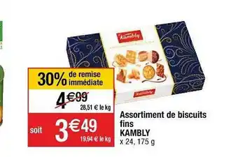 Cora x Carrefour Assortiment De Biscuits Fins Kambly offre