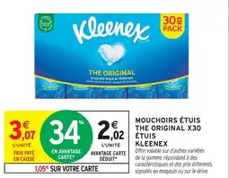 Intermarché Mouchoirs étuis the original x30 etuis kleenex offre