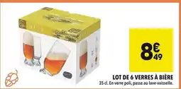 Supeco GINA Lot de 6 verres à bière offre