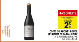 Supeco LES HAUTS DE LA MAURELLE Côtes du rhône rouge offre