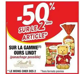 Cora x Carrefour La Gamme Ours Lindt offre