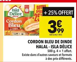 Supeco ISLA DÉLICE Cordon bleu de dinde halal offre