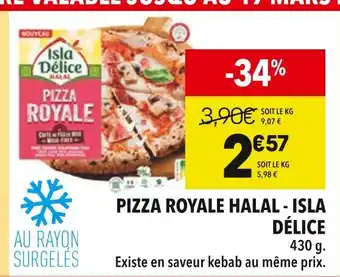 Supeco ISLA DÉLICE Pizza royale halal offre