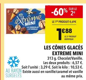 Supeco EXTREME Les cônes glacés extreme mini offre