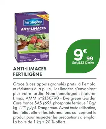 Point Vert Fertiligène Anti-limaces offre