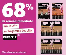 Auchan Sur la gamme des piles duracell offre