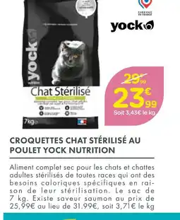 Point Vert YOCK Croquettes chat stérilisé au poulet nutrition offre