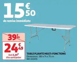 Auchan Table pliante multi-fonctions offre