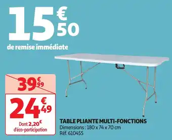 Auchan Table pliante multi-fonctions offre