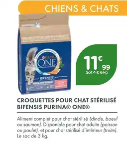 Point Vert PURINA ONE Croquettes pour chat stérilisé bifensis offre