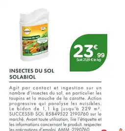 Point Vert SOLABIOL Insectes du sol offre