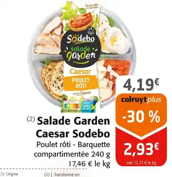 Colruyt Sodebo Salade Garden Caesar offre