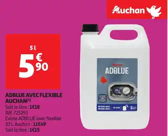 Auchan Adblue avec flexible auchan offre