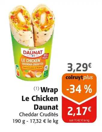 Colruyt DAUNAT Wrap le chicken offre