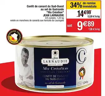 Confit De Canard Du Sud-ouest Au Sel De Guérande