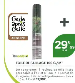 Point Vert TeraGile TOILE DE PAILLAGE 100 G/M² offre