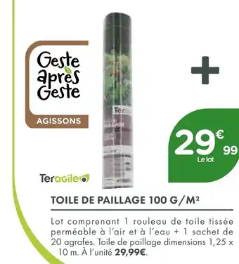 Point Vert TeraGile TOILE DE PAILLAGE 100 G/M² offre