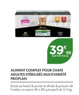 Point Vert Proplan Aliment complet pour chats adultes stérilisés multivariété offre