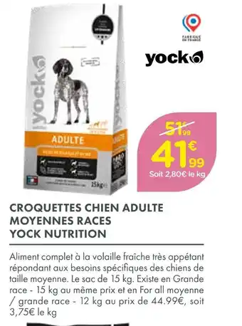 Point Vert Yock Croquettes chien adulte moyennes races offre