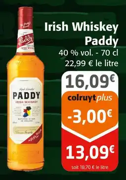 Colruyt Paddy Irish Whiskey offre