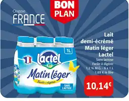 Colruyt MATIN LÉGER LACTEL Lait demi-écrémé offre