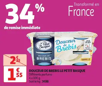 Auchan Douceur de brebis le petit basque offre