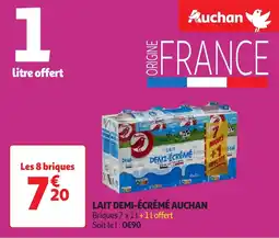 Auchan Lait demi-écrémé auchan offre