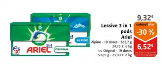 Colruyt ARIEL Lessive 3 in 1 pods offre