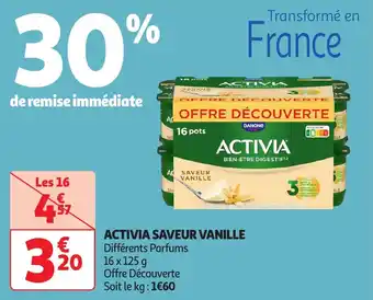 Auchan Activia saveur vanille offre