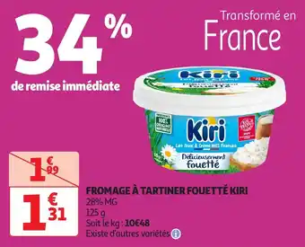 Auchan Fromage à tartiner fouetté kiri offre