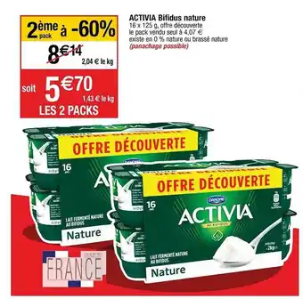 Cora x Carrefour Activia Bifidus Nature offre
