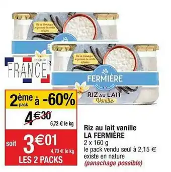 Riz Au Lait Vanille La Fermière
