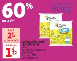 Auchan Laitue 100% coeur les crudettes offre