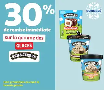 Auchan Sur la gamme des glaces ben&jerry's offre