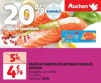 Auchan Pavés de saumon atlantique congelés auchan offre