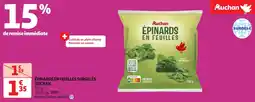 Auchan Épinards en feuilles surgelés auchan offre