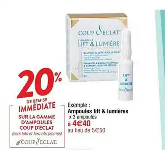 Ampoules Lift & LumiĂšres