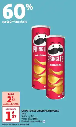 Auchan Chips tuiles original pringles offre