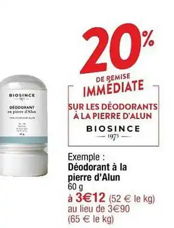 Cora x Carrefour Déodorant à La Pierre D'alun offre