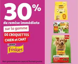 Auchan Sur la gamme de croquettes chien et chat purina friskies offre