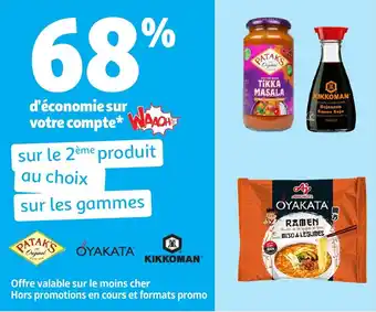 Auchan Sur les gammes pataks, oyakata ou kikkoman offre