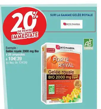 Cora x Carrefour Gelée Royale 2000 Mg Bio offre