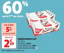 Auchan Kinder bueno lait offre