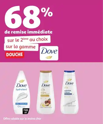 Auchan Sur la gamme douche dove offre