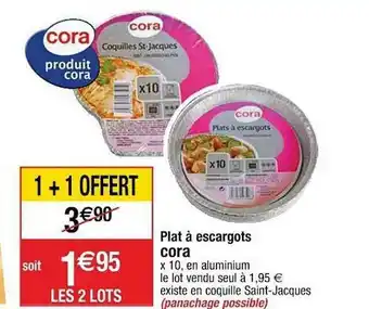 Cora x Carrefour Plat à Escargots Cora offre