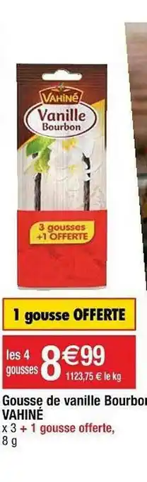 Cora x Carrefour Gousse De Vanille Bourbon Vahiné offre