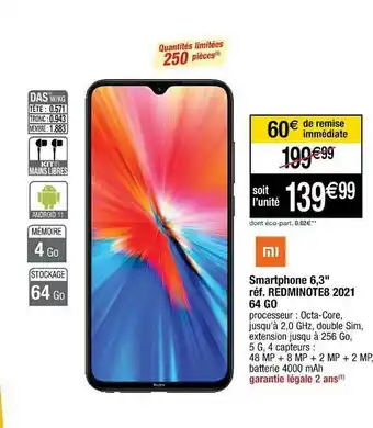 Cora x Carrefour Smartphone 6,3 offre