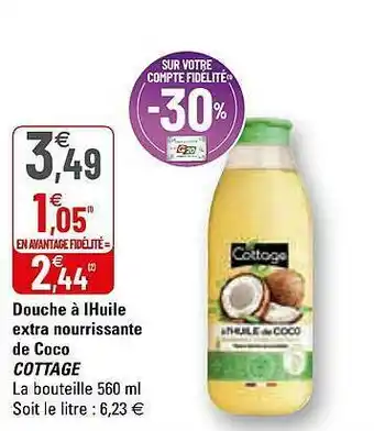 G20 Douche à L'huile Extra Nourrissante De Coco Cottage offre