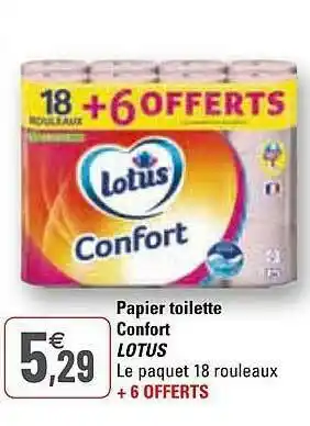 G20 Papier Toilette Confort Lotus offre